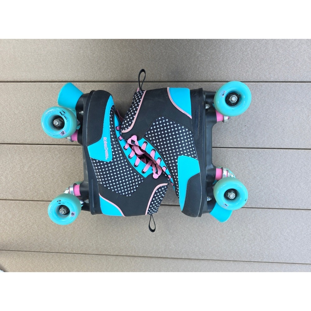 Roller Derby Roller Star 750 Roller Skates Blue Black Pink Womens Size 8 - Picture 4 of 10